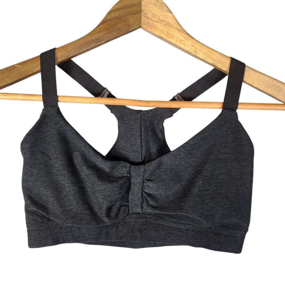 Beyond Yoga Spacedye Lift Your Spirits Bra Size Small Black Charcoal